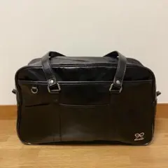 NICE CLAUP スクールバッグ リボン刺繍 通学 ブラック