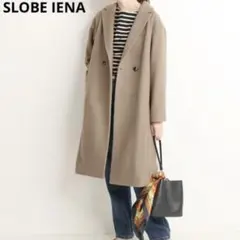 【SLOBE IENA】　SUPER100シングル モッサダブルコート　38