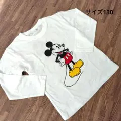 西松屋　ディズニー　ミッキー　長袖Tシャツ　トップス　サイズ130のサムネイル