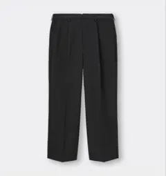 即完売 GU ブラック バギースラックス+EC(丈長め77.0～81.0cm)