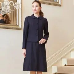 【お受験スーツ】国産ウール100％ジャケット＆ワンピース　卒業式/日本製