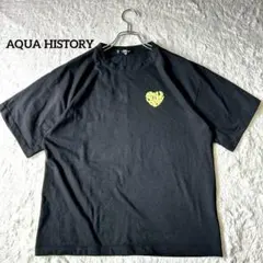【アクアヒストリー 】プリントTシャツ M 黒 半袖のサムネイル