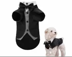 MAMORE 犬 タキシード フォーマル 正装 スーツ 洋服 蝶ネクタイ リボンのサムネイル
