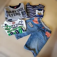 BABYDOLL ベビードール ロングTシャツ ハーフパンツ 4点セットのサムネイル