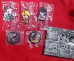 5点 鬼滅の刃 あそーと ラバスト 缶バッチ