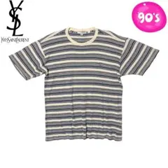 YVES SAINT LAURENT pourhomme ボーダー 半袖Tシャツ
