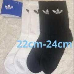 【新品】Adidas トレフォルロゴソックス 2足セット ホワイト/ブラックのサムネイル
