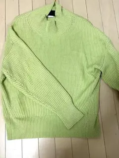 Spick & Span ライムグリーン リブニット長袖