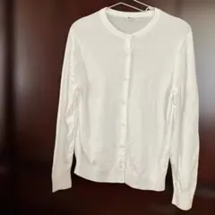 ユニクロ UVカットクルーネックカーディガン オフホワイト Ｌサイズのサムネイル