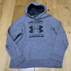 【良品】UNDER ARMOUR グレー パーカー M