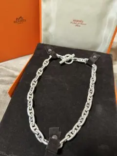 ど*ん様 希少【新品仕上げ済】エルメス シェーヌダンクル ネックレス GM33