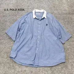 【U.S. POLO ASSN.】ワンポイント刺繍ロゴ レギュラーカラーシャツ