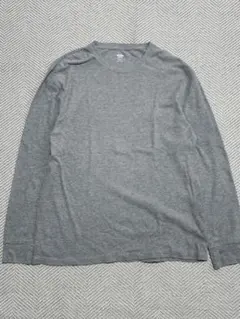 90's OLD NAVY サーマル カットソー ライトグレー XL