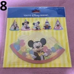 8 バースデーハットメモ　ディズニーランド　実写　ミッキー　ミニー　ドナルド