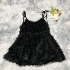 シーイン フリフル (L) ふわもこ キャミワンピース ラメ チュニック