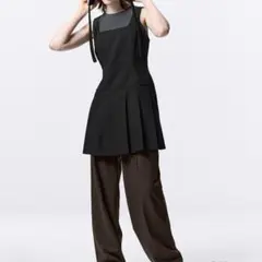 【新品未使用】GU ローウエストプリーツジャンパースカート M