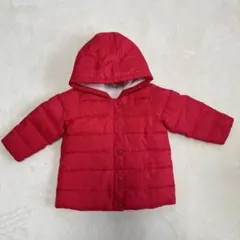 PETIT BATEAU 赤 フード付き 中綿コート　24m 86cm