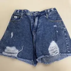 ラブトキシック ダメージデニムショートパンツ