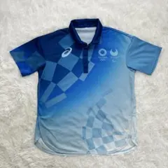 【美品】asics 東京五輪 半袖ポロシャツ ボランティアユニフォーム Mサイズ