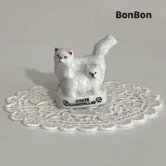親子の猫　① フェーブ　ヴィンテージ　フランス　陶器　ミニチュア　置物