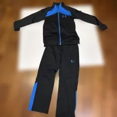 Under Armour ジャージセット 黒/青 100cm~