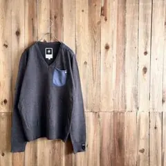 G-Star RAW Vネック コットンニット Sサイズ グレー ポケット