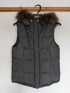 anysys ダウンベスト グレー ファー付き