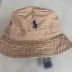 POLO RALPH LAUREN 刺繍 ベージュ コットン バケットハット