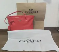 COACH レッド ショルダーバッグ 保存袋付き
