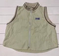 COMME ISM ベージュ ジッパーベスト 95cm以下