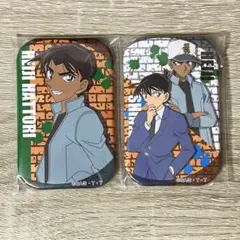 名探偵コナン まるかく 缶バッジ 服部平次 コナン