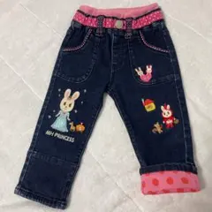 ミキハウス★可愛い〜ストレッチの効いたデニムパンツ80㎝