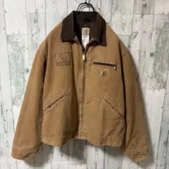 カーハート　デトロイトジャケット　企業刺繍　LARGE ブラウン　人気アイテムのサムネイル