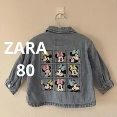 ZARA baby Disney ミニー デニムGジャン ブルーゆったりめ 80