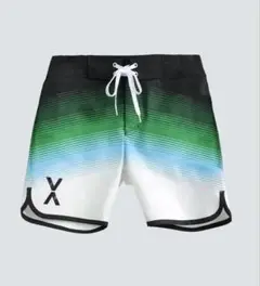 VEATM　サーフパンツ　Sサイズ　グリーン SPEAR DESIGN SURF SHORTS (LONG & WIDE TYPE)