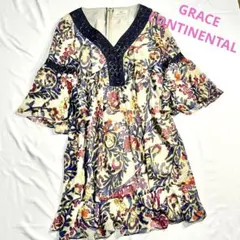 GRACE CONTINENTAL ボタニカルチェニックワンピース
