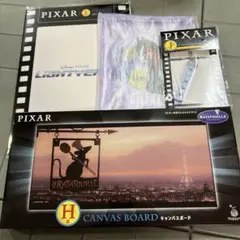 PIXAR ピクサー　1番くじ　キャンパスボード　キーホルダー