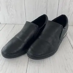 【美品】Finフィン スリッポン インヒール23.5㎝ブラック シルバープレート