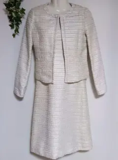 Add Range ツイード　ノーカラー　フォーマルスーツ　ワンピース　入学式