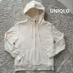 UNIQLO ユニクロ ボアスウェット フルジップ パーカー ホワイト L