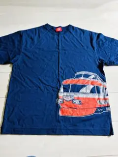 OJICO 電車プリント Tシャツ ネイビー　Lサイズ　はこね　箱根のサムネイル