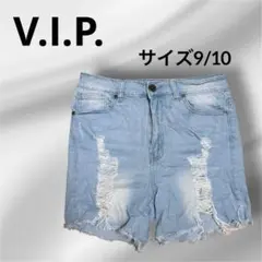★V.I.P. ダメージ加工 ショートパンツ 9/10 ショーパン デニム