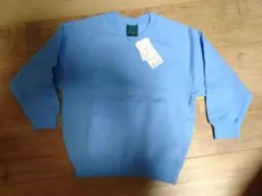 【新品未使用】裏毛トレーナー　サックス　JSサイズ（少し訳あり）