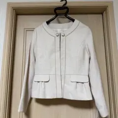ツイードジャケット アイボリー 11号 新品 セレモニー 入学式