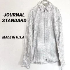 2527M ジャーナルスタンダード　長袖シャツ　トップス　総柄　フォーマル　白系