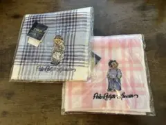 【新品タグ付き】ラルフローレン　ポロベアハンカチ　2枚セット