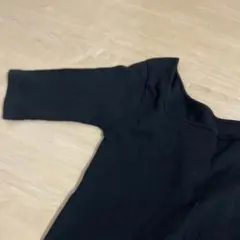 黒・ベージュ5分丈Tシャツ Lサイズ
