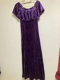 美品 フラダンス衣装 ベロアドレス CC FASHIONS ボルドー ワンピース