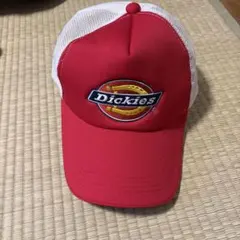 Dickies 赤 メッシュキャップ フリーサイズ