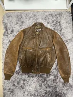 【雰囲気抜群】80s Schott A-2/G-1 レザーフライトジャケット42